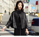 Kitana Poncho Leather Jacket-Womens Leather Coat-Inland Leather Co.-Black-S-Inland Leather Co.