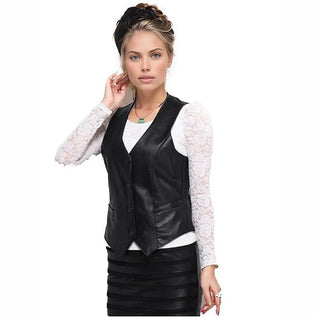 Kuma Ladies Genuine Leather Vest-Womens Leather Vest-Inland Leather Co.-Inland Leather Co.