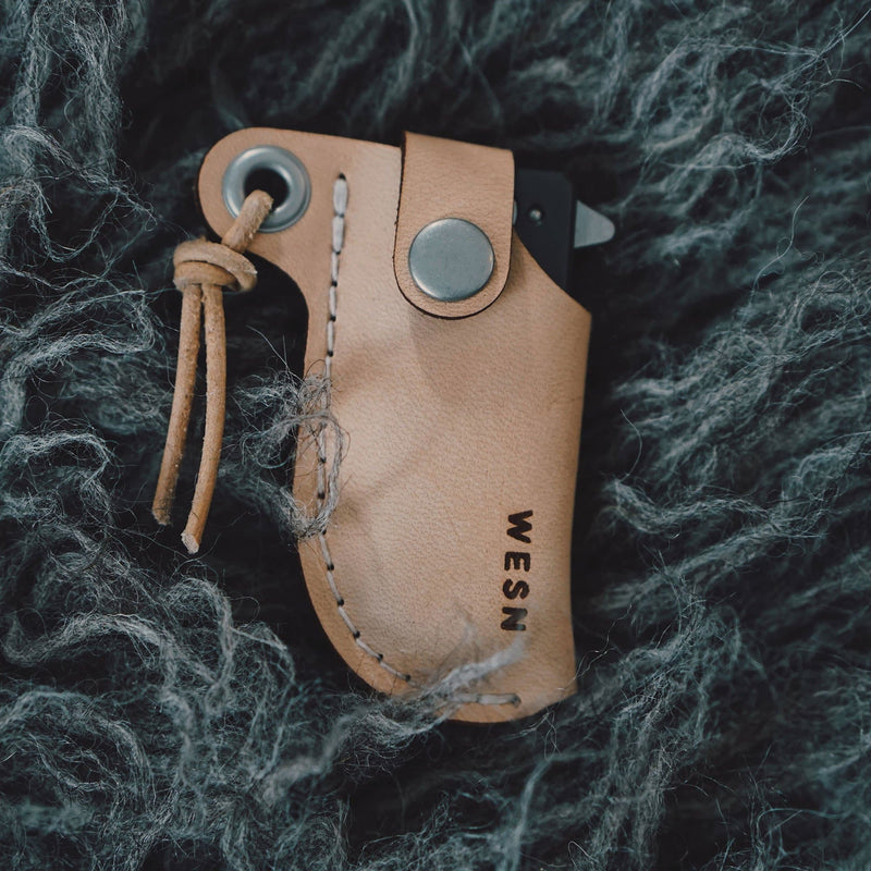 Leather Sheath for the Microblade by WESN-Leather Hunting Tools-WESN-Inland Leather Co