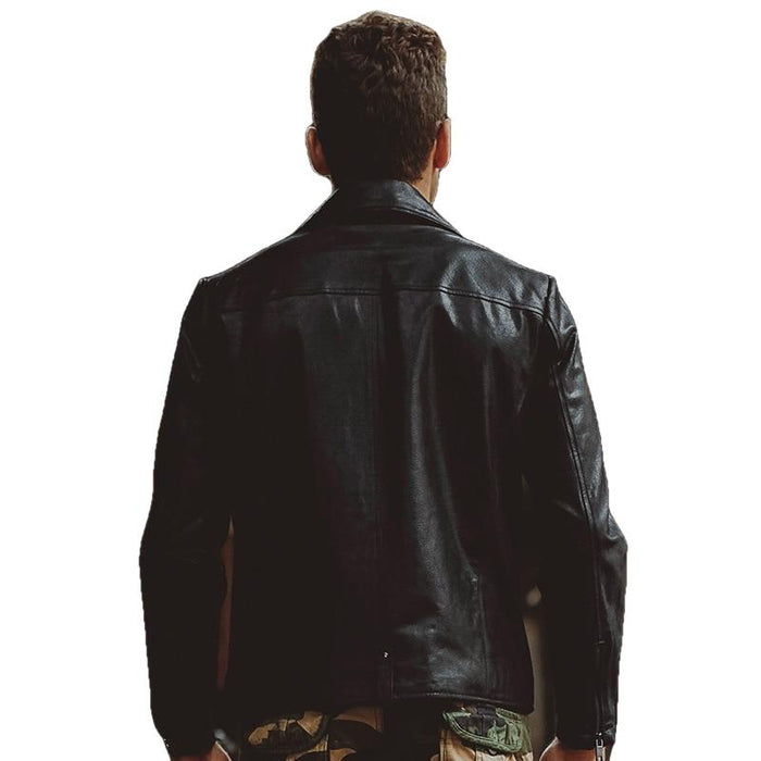 Lord Men's Leather Motorcycle Jacket-Mens Leather Jacket-Inland Leather Co.-Black-S-Inland Leather Co.