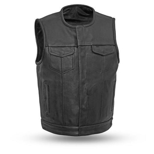 MKL - Highside Men's Motorcycle Leather Vest-Men Motorcycle Vest-MKL Apparel-MKL Apparel Inc