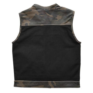 MKL - Infantry Men's Motorcycle Leather Vest-Men Motorcycle Vest-MKL Apparel-MKL Apparel Inc