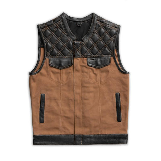 MKL - Men's Hunt Club Leather Vest-Men Motorcycle Vest-MKL Apparel-S-MKL Apparel Inc