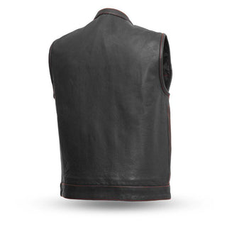 MKL - Born Free Men's Motorcycle Leather Vest-Men Motorcycle Vest-MKL Apparel-MKL Apparel Inc