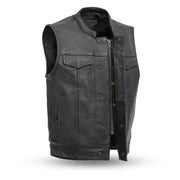 MKL - Shooter Men's Motorcycle Leather Vest-Men Motorcycle Vest-MKL Apparel-MKL Apparel Inc