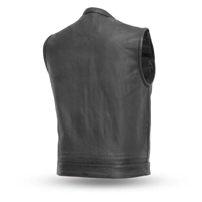 MKL - Shooter Men's Motorcycle Leather Vest-Men Motorcycle Vest-MKL Apparel-MKL Apparel Inc