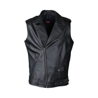 MKL - Wicked in Men's Motorcycle Leather Vest-Men Motorcycle Vest-Inland Leather-5XL-Black-Inland Leather Co
