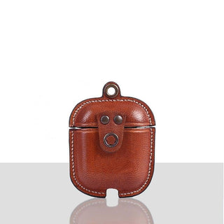 Marion Veg Tanned Leather Luxury Protective Cover Case for Apple Airpods 1 & 2-Airpod Cover-Inland Leather-Brown-Inland Leather Co.