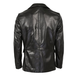 Maximus Mens New Zealand Leather Blazer-Mens Leather Coat-Inland Leather Co.-Black-L-Inland Leather Co.