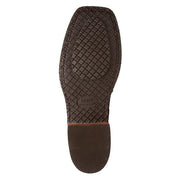 Men's 11" Western Sqaure Toe Brown Leather Boots-Mens Leather Boots-Inland Leather Co-Inland Leather Co