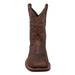 Men's 11" Western Sqaure Toe Brown Leather Boots-Mens Leather Boots-Inland Leather Co-Inland Leather Co