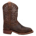Men's 11" Western Sqaure Toe Brown Leather Boots-Mens Leather Boots-Inland Leather Co-Inland Leather Co