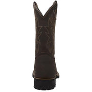 Men's 12" Steel Toe Work Western Brown Leather Boots-Mens Leather Boots-Inland Leather Co-Inland Leather Co
