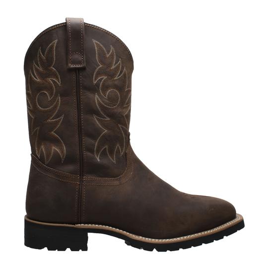 Men's 12" Steel Toe Work Western Brown Leather Boots-Mens Leather Boots-Inland Leather Co-Inland Leather Co