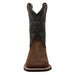 Men's 12" Work Western Square Toe Black/Brown Leather Boots-Mens Leather Boots-Inland Leather Co-Inland Leather Co