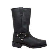 Men's 13" Harness Boot Black Leather Boots-Mens Leather Boots-Inland Leather Co-Inland Leather Co