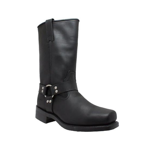 Men's 13" Harness Boot Black Leather Boots-Mens Leather Boots-Inland Leather Co-7-Black-M-Inland Leather Co