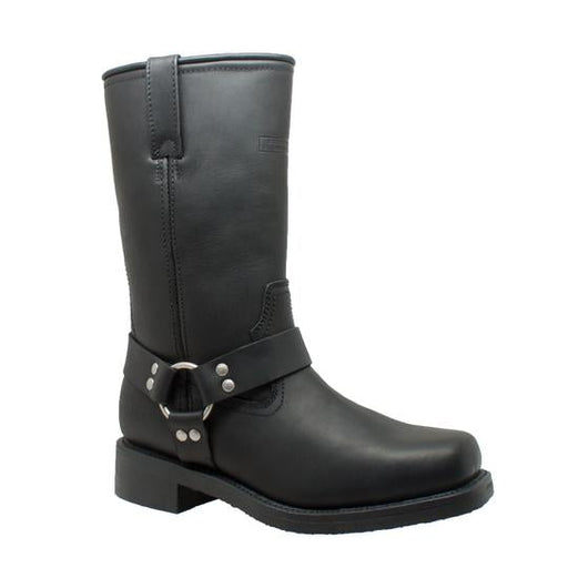 Men's 13" Waterproof Harness Boot Black Leather Boots-Mens Leather Boots-Inland Leather Co-7.5-Black-M-Inland Leather Co