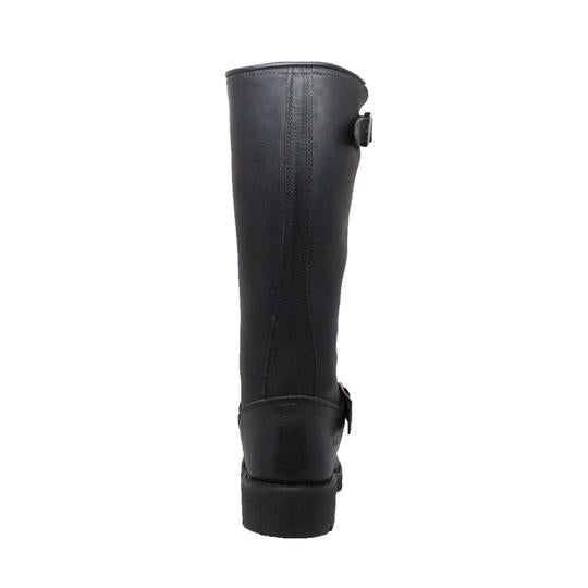 Men's 16" Black Engineer Biker Leather Boots-Mens Leather Boots-Inland Leather Co-Inland Leather Co