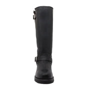 Men's 16" Black Engineer Biker Leather Boots-Mens Leather Boots-Inland Leather Co-Inland Leather Co