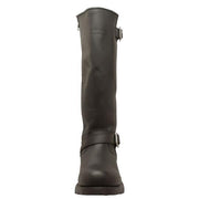 Men's 16" Black Engineer Zipper Biker Leather Boots-Mens Leather Boots-Inland Leather Co-Inland Leather Co