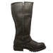 Men's 16" Black Engineer Zipper Biker Leather Boots-Mens Leather Boots-Inland Leather Co-Inland Leather Co