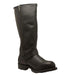 Men's 16" Black Engineer Zipper Biker Leather Boots-Mens Leather Boots-Inland Leather Co-7-Black-M-Inland Leather Co