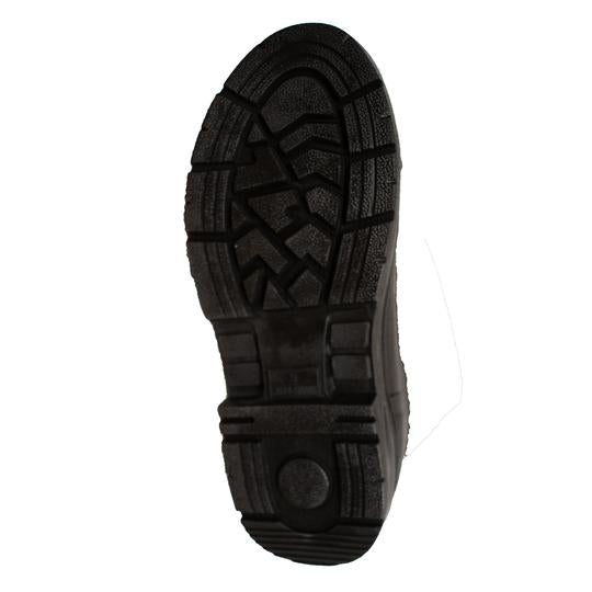 Men's 16" Cement Rubber Boot Steel Toe Black Leather Boots-Mens Leather Boots-Inland Leather Co-Inland Leather Co