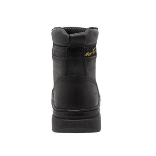 Men's 6" Black Steel Toe Hiker Leather Boots-Mens Leather Boots-Inland Leather Co-Inland Leather Co