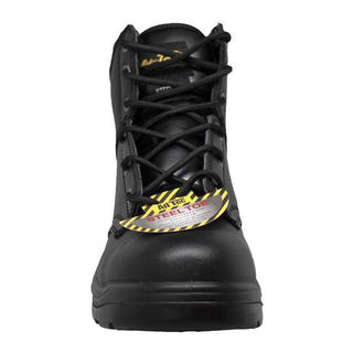 Men's 6" Black Steel Toe Work Leather Boots-Mens Leather Boots-Inland Leather Co-Inland Leather Co