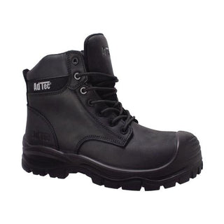 Men's 6" Black Waterproof Composite Toe Work Leather Boots-Mens Leather Boots-Inland Leather Co-8-Black-M-Inland Leather Co