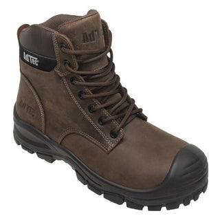 Men's 6" Brown Waterproof Composite Toe Work Leather Boots-Mens Leather Boots-Inland Leather Co-8-Brown-M-Inland Leather Co
