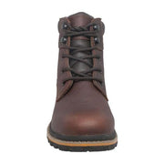 Men's 6" Brown Work Leather Boots-Mens Leather Boots-Inland Leather Co-Inland Leather Co