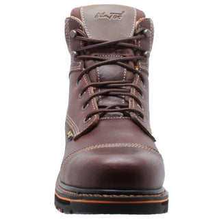 Men's 6" Comfort Work Boot Dark Brown Leather Boots-Mens Leather Boots-Inland Leather Co-Inland Leather Co