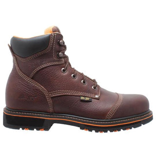 Men's 6" Comfort Work Boot Dark Brown Leather Boots-Mens Leather Boots-Inland Leather Co-Inland Leather Co