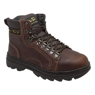 Men's 6" Metatarsal Hiker Brown Leather Boots-Mens Leather Boots-Inland Leather Co-7.5-Brown-M-Inland Leather Co