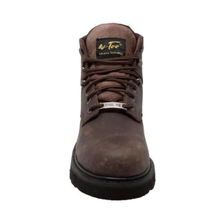 Men's 6" Steel Toe Work Boot Brown Leather Boots-Mens Leather Boots-Inland Leather Co-Inland Leather Co