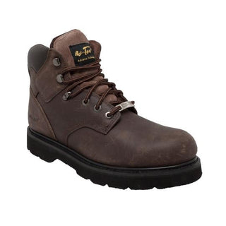 Men's 6" Steel Toe Work Boot Brown Leather Boots-Mens Leather Boots-Inland Leather Co-7-Brown-M-Inland Leather Co