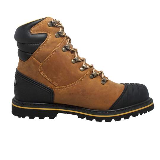 Men's 7" Steel Toe Work Boot Light Brown Leather Boots-Mens Leather Boots-Inland Leather Co-Inland Leather Co