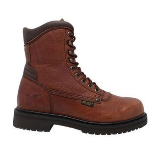 Men's 8" Brown Work Leather Boots-Mens Leather Boots-Inland Leather Co-Inland Leather Co