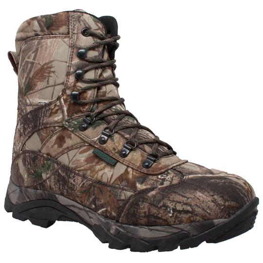 Men's 800G 10" Real Tree Tan Camo Waterproof Hunting Leather Boots-Mens Leather Boots-Inland Leather Co-7.5-CAMO-M-Inland Leather Co