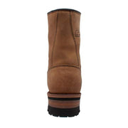 Men's 9" Brown Logger Leather Boots-Mens Leather Boots-Inland Leather Co-Inland Leather Co
