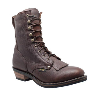 Men's 9" Chestnut Packer Leather Boots-Mens Leather Boots-Inland Leather Co-7-Chestnut-M-Inland Leather Co