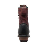 Men's 9" Chestnut/Black Packer Leather Boots-Mens Leather Boots-Inland Leather Co-Inland Leather Co