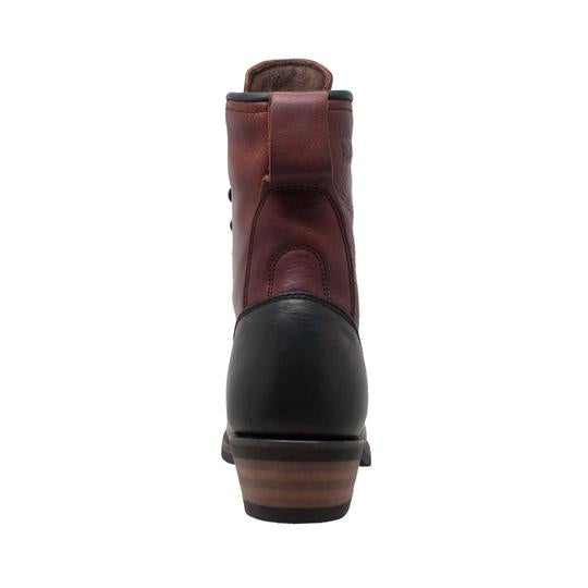 Men's 9" Chestnut/Black Packer Leather Boots-Mens Leather Boots-Inland Leather Co-Inland Leather Co