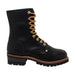 Men's 9" Steel Toe Logger Black Leather Boots-Mens Leather Boots-Inland Leather Co-Inland Leather Co