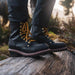 Men's 9" Steel Toe Logger Black Leather Boots-Mens Leather Boots-Inland Leather Co-Inland Leather Co