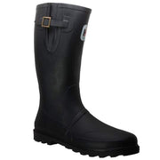 Men's Expandable Calf Rubber Boot Black Leather Boots-Mens Leather Boots-Inland Leather Co-8-Black-M-Inland Leather Co