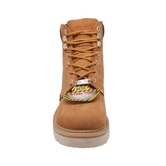 Men's Steel Toe Work Boot Tan Leather Boots-Mens Leather Boots-Inland Leather Co-Inland Leather Co