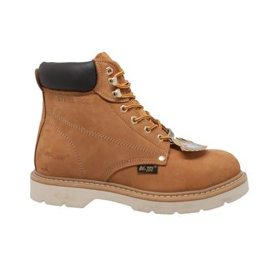 Men's Steel Toe Work Boot Tan Leather Boots-Mens Leather Boots-Inland Leather Co-Inland Leather Co